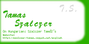 tamas szalczer business card